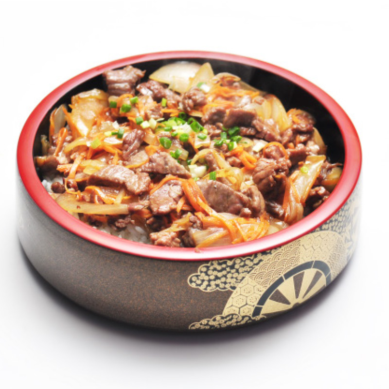 Boeuf sauté aux oignons + Riz