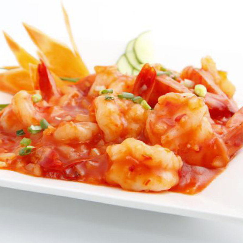 Crevettes sautées à la sauce piquante